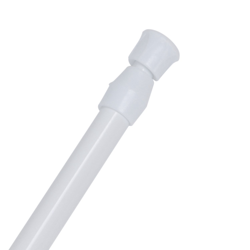 3X Spring Loaded Extendable Telescopic Net Voile Tension Curtain Rail Pole Rod Rods White 70-120Cm