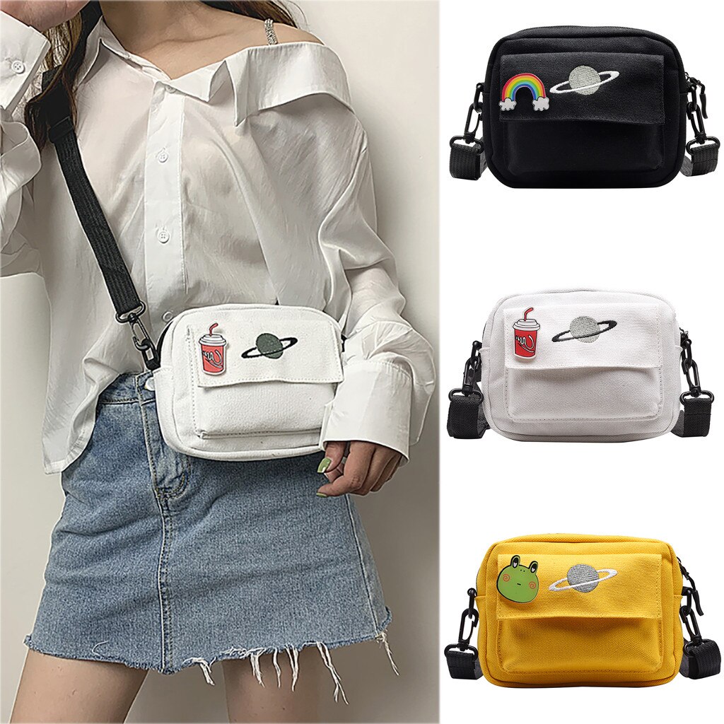 Leisure Dame Crossbody Tassen Planeet Canvas Prints Vrouwen Schoudertas Wilde Winkelen Reist Meisjes Tassen Torebki Damskie # N