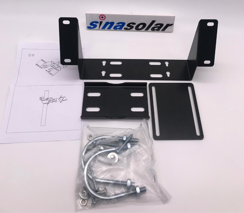 Solar Panel Wall And Pole Mounting Bracket Universal Adjustable Brackets For Gate Opener 12V Off Grid System Rural