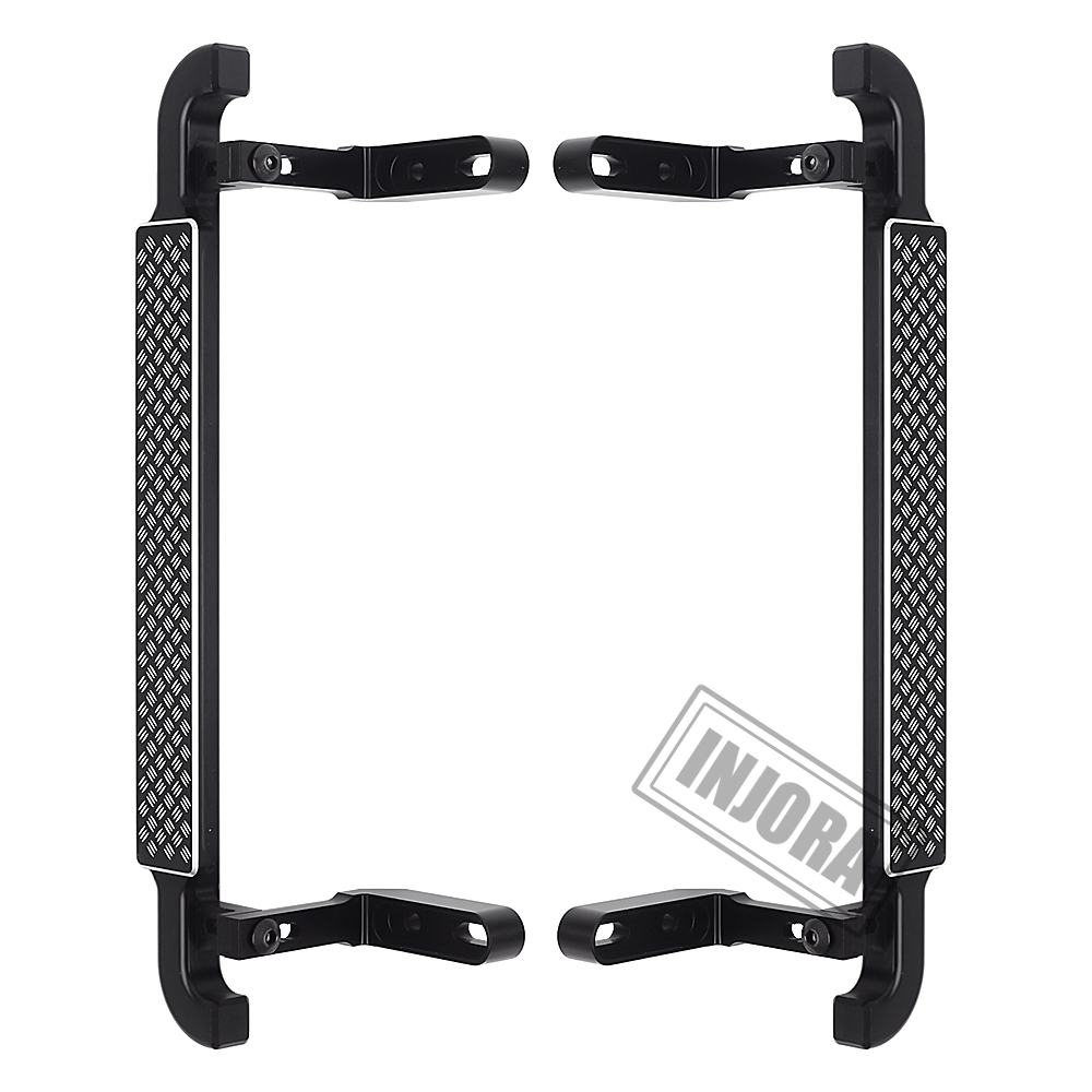 INJORA 2PCS Metal Black Side Pedal Rock Sliders for 1/10 RC Crawler Car TRX4 TRX-4