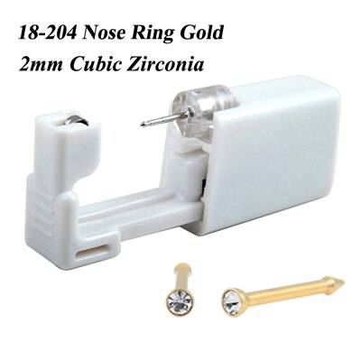 1 Unit Wegwerp Veilig Steriele Oor Piercing Unit Neus Ring Oorbel Stud Piercing Gun Piercer Tool Machine Kit stud: 18-204