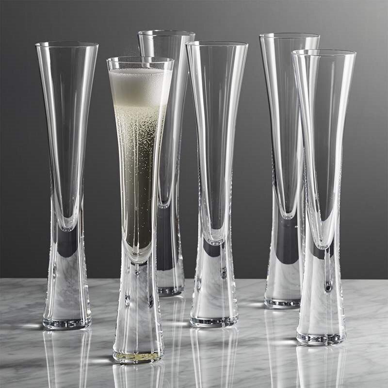 2 stk champagneglas glitter flutes klare kopper boble vin tulipan cocktail til bar fest brudekjole vinglas