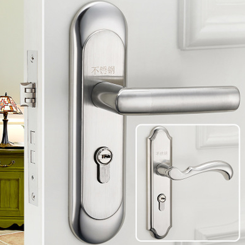 aluminum alloy material interior door lock Living Room Bedroom Bathroom door handle lock security locks Packages 3 style
