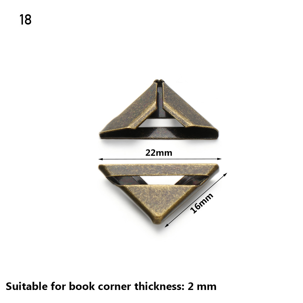 Esquinas de hierro de Metal Retro, Protector de esquina de libro, álbumes de fotos, cubierta de decoración de menú, manualidades DIY, accesorios de álbum de recortes, 4 piezas: Blanco