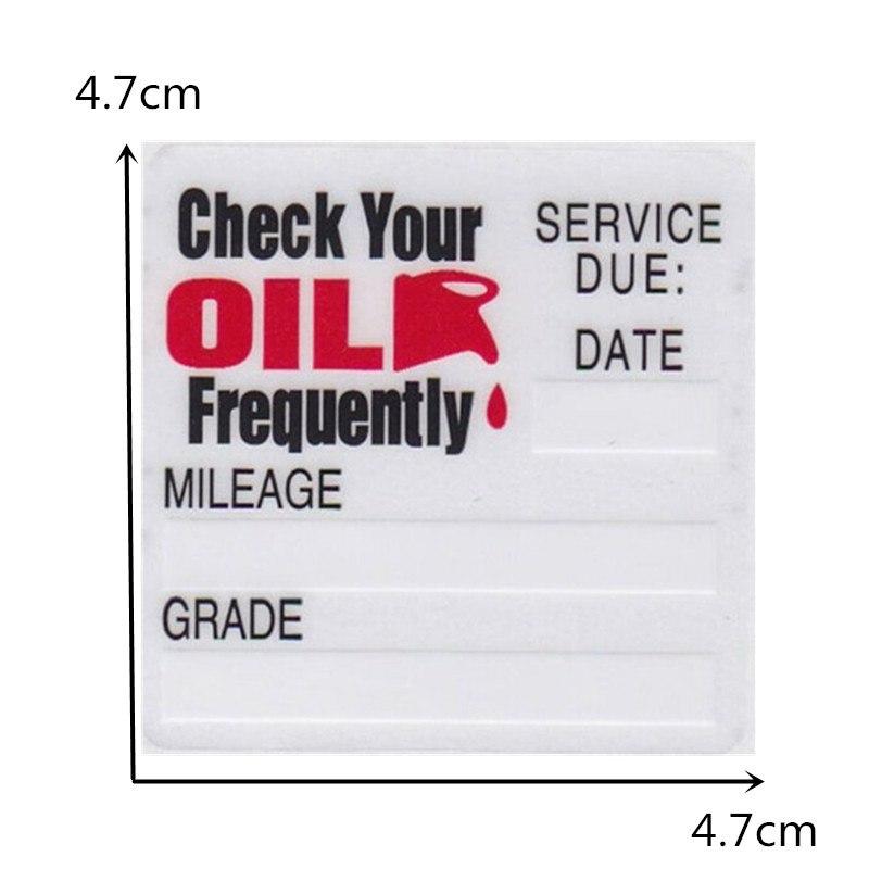 50pcs/lot Transparent PVC Oil Change Mileage Service Stickers Electrostatic Friendly Reminder Sticker Special Small Size