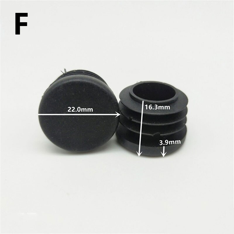 10Pcs Round Tube Plugs Pipe Insert End Caps Floor Protectors Furniture Feet Pads: F