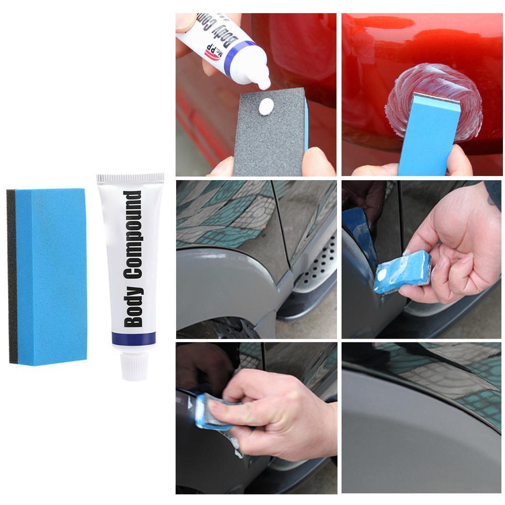 Dissolvant d'aide à la peinture | Pâte et éponge pour voiture, pâte à gratter, peinture de corps pour véhicule utile, kit de pâte à rectifier pour polissage