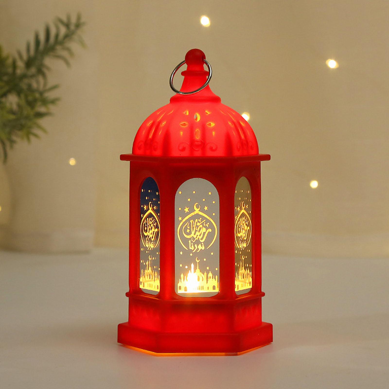 LED Lanterns Ramadan Lantern Lamp for Hanging for Event Decor: red