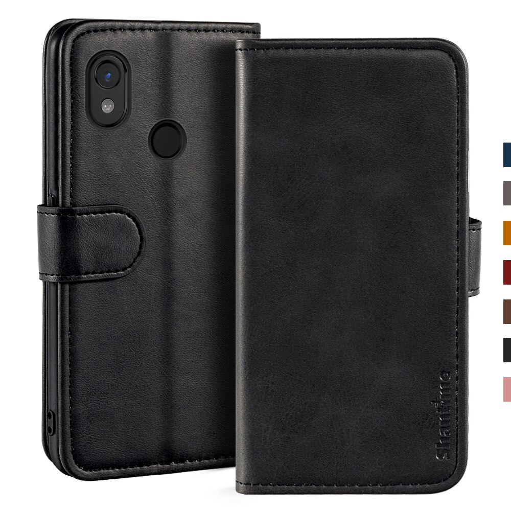 Fodral för cat  s52 fodral magnetiskt plånbok läderfodral för cat  s52 stativ coque telefonfodral: Svart