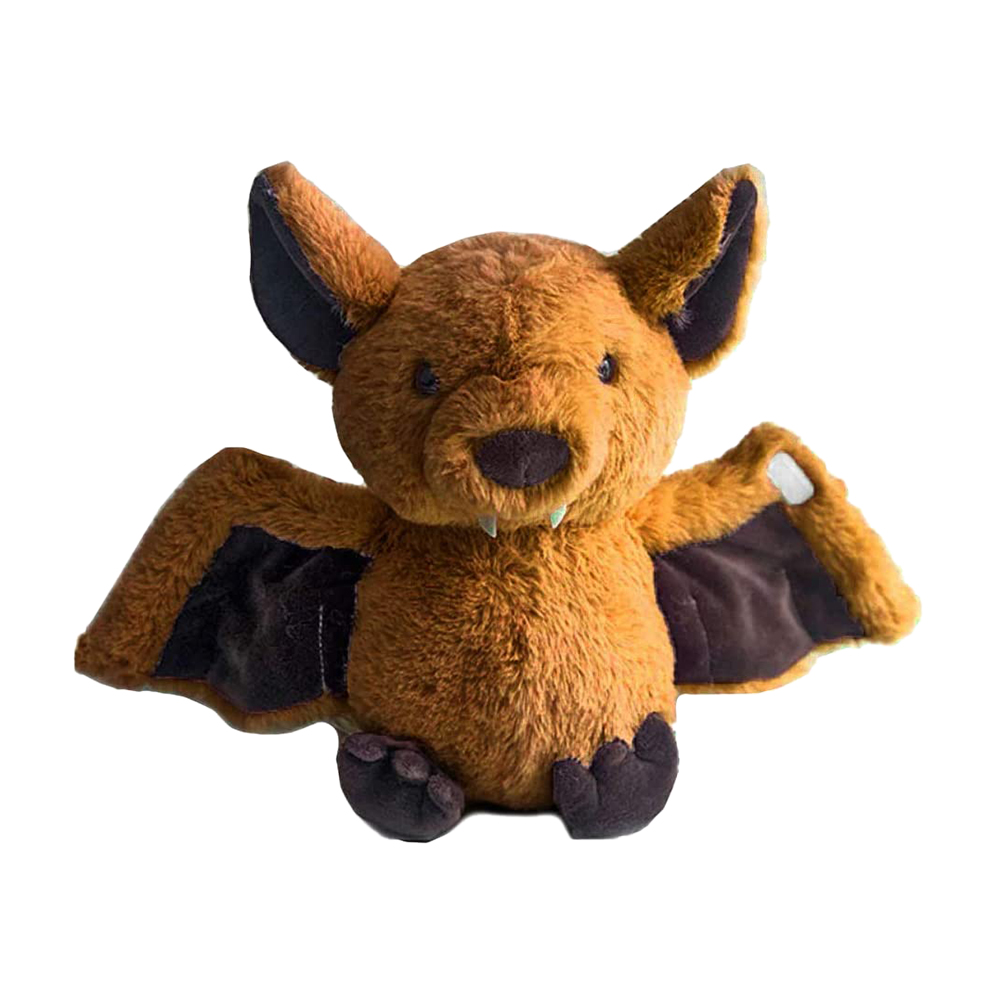 Tegneserie bat plys legetøj mørk alf sød bat baby blød personlighed med søvn fortælling plys legetøj til børn: Mørkebrun