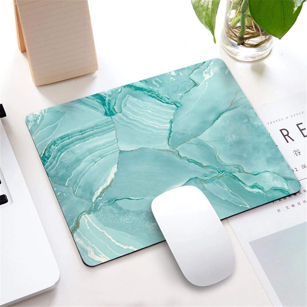 Nordic Style Marble Mousepad for Gaming Laptop Computer Desk Mat Mouse Pad Wrist Rests Table Mat Office Desk Accessories 22X18CM: L