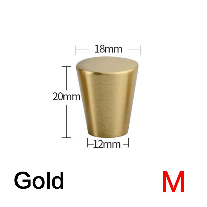 Moden Stijl Kegelvorm Effen Zinklegering Borstel Nikkel Koper Matte Zwarte Kleur Kast Knoppen Lade Handvat Dresser Pull S-M: 2