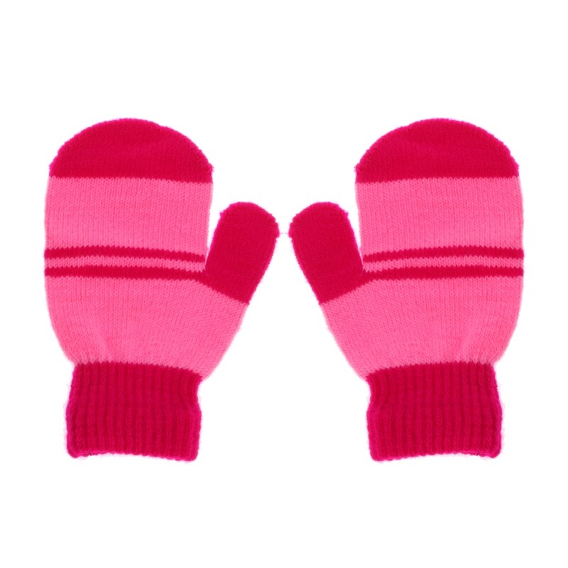 Cute Winter Warm Baby Children Knitted Stretch Mittens Kids Girls Boys Gloves