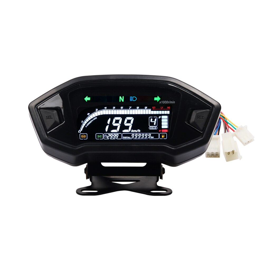 Motorcycle LCD Cylind For 1,2,4 Cylinder ​Speedometer 12000 RPM Optional Backlight Digital Odemeter Tachometer: E