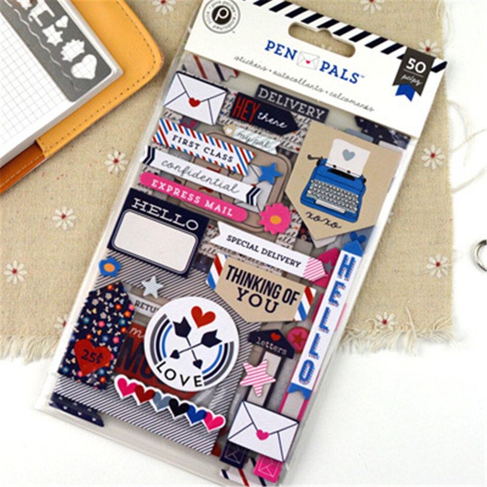 Reisthema drielaags karton papieren stickers kits stansen voor doe-het-zelf scrapbooking junk journal album sticker kaart maken  s074: Een stijl