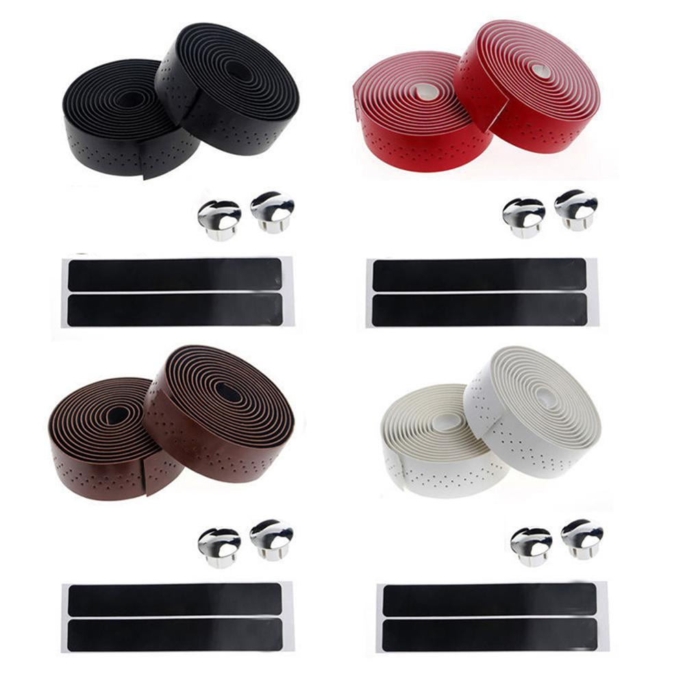 Fietsbandtape, stuurstangen voor fietsen Rubber schuim Fiets Antislip Reflecterende grip Wrap Tape Wraps 2 Bar Plugs voor Touring Cycling en Road Racing(Zwart