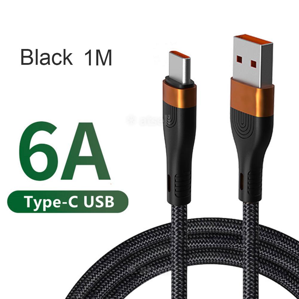 Type-C Cable 6A Charger Turbo Fast Charging for Xiaomi Mi 11 10 Pro 5G 9 Poco M3 X3 NFC Redmi Note10 K30s Tipo C