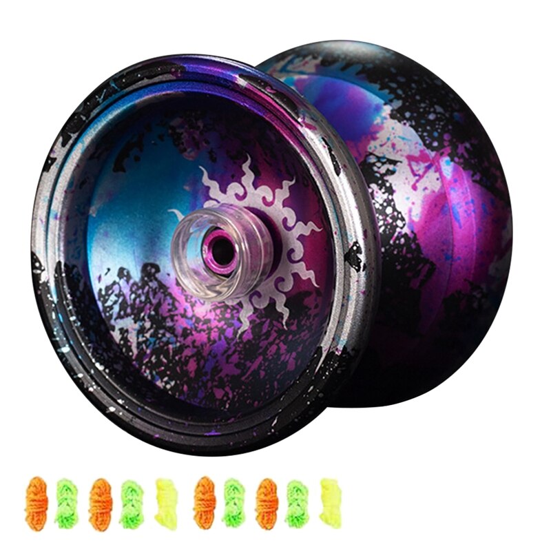 Unresponsive Yoyo Yoyo for Kids,Aluminum Alloy Beginner Yo-Yos Ball for Yoyo Players with 10 Yo Yo Strings: Default Title