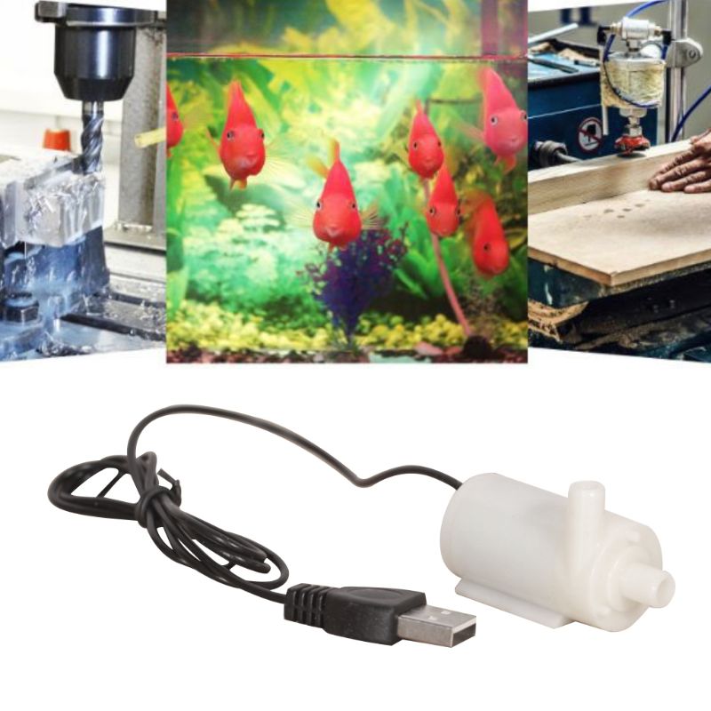 Micro Mini Dompelpomp Fish Tanks Aquarium Usb Aangedreven Dc 5V 2-3L/Min Y5GA