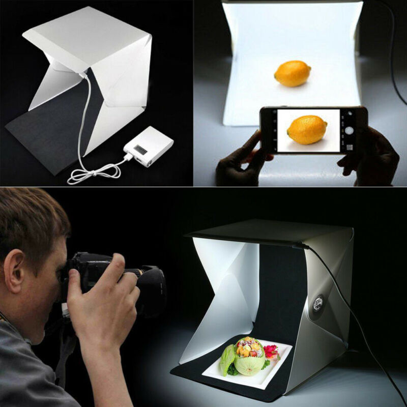 Portable Mini Photo Studio Box Photography Backdrop LED Light Room Tent Tabletop Shooting