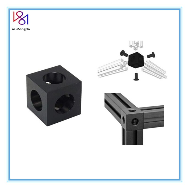 3d Printer Parts Openbuilds Aluminum Block Cube Prism Connector Wheel Regulator Cube Corner V-slot Three Way Corner Bracket