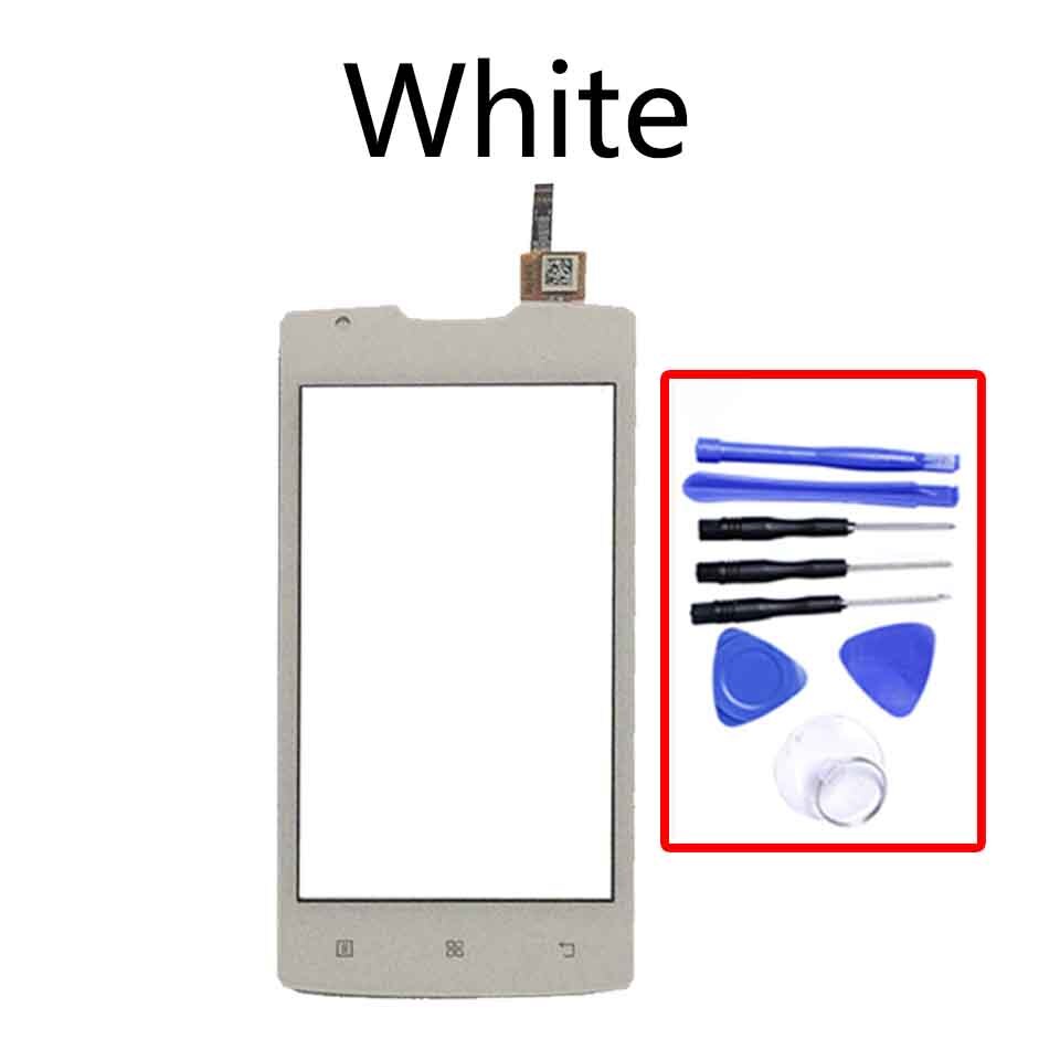 Touch Screen Digitizer For Lenovo A1000 A 1000 LCD Display Front Glass Panel Sensor Replacement 4.0": White-With tool