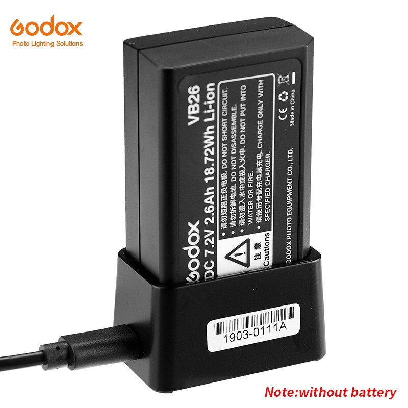 Godox VC26 USB Oplader voor V1 Speedlight flash (Zonder Batterij)