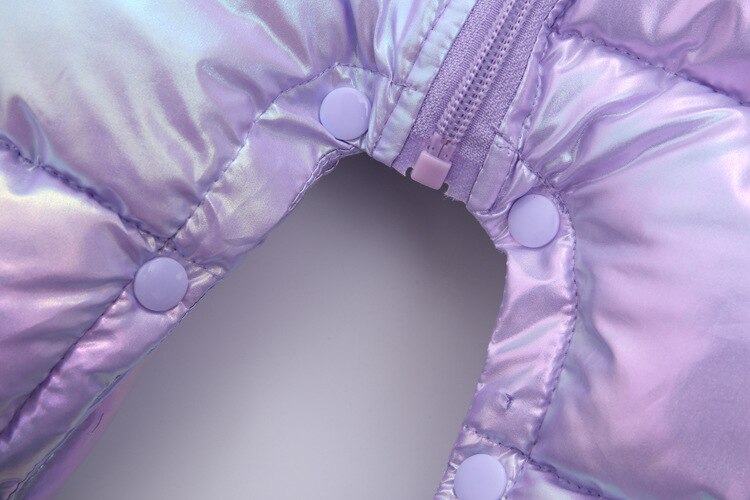 Babymeisjesromper winter felle kleur met capuchon dikke warme jumpsuits kostuum voor peuterjongens bovenkleding winddicht sneeuwpak