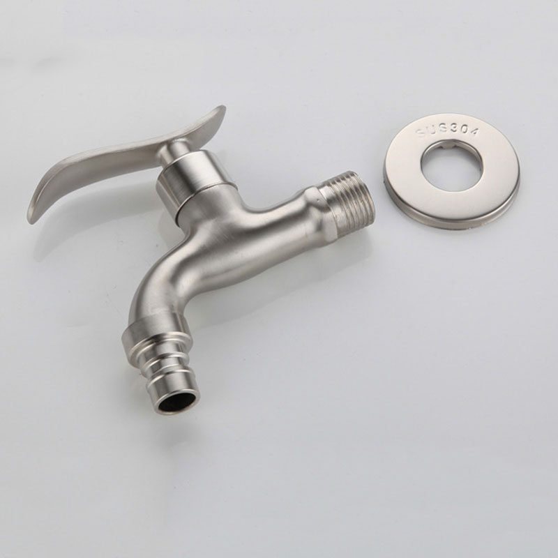 Garten-Wasserhahn aus Edelstahl 304, Wandmontage, gebürstet, für den Außenbereich, schnell zu öffnen, Bibcock, Gartenwaschbecken, Mopp-Wasserhahn, Torneira Parede