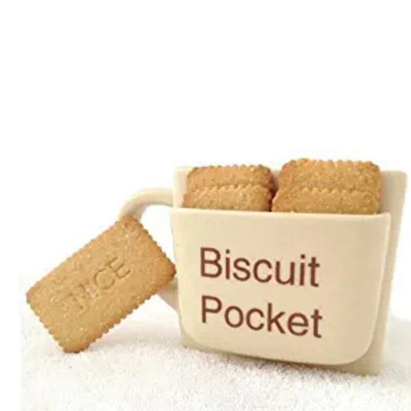 Coffee Mug with Biscuit Cookie Dessert Pocket Funny Mug Ceramic Mugs for Coffee Tea Cup Travel Coffee Cup