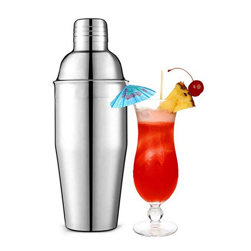 550ml 750ml Stainless Steel Cocktail Shaker Mixer Wine Martini Boston Shaker Kit Bar Party Drink Bartender Picks Tools Set