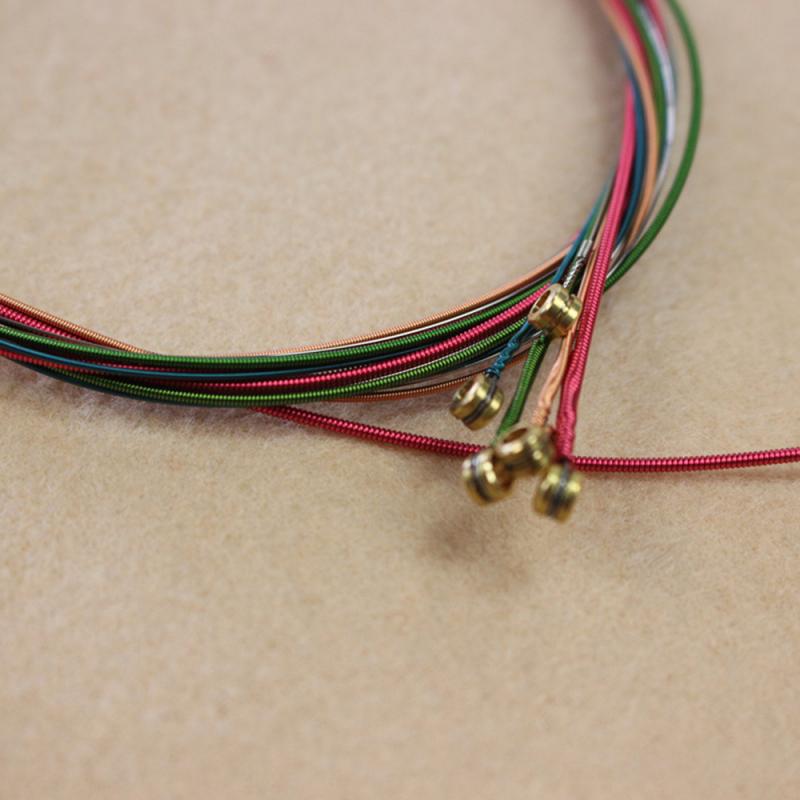 6pcs/Set Steel String Guitar Strings Acoustic Guitar Brass Strings Acoustic Guitar Steel Strings 4* Brass 2* Silver Strings