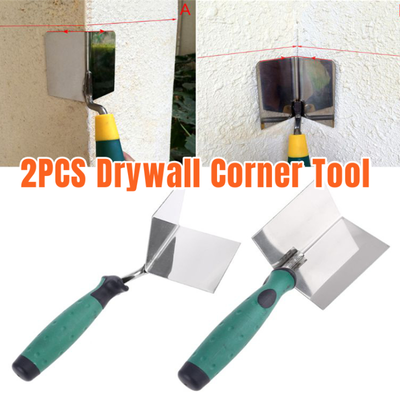 Stainless Steel Inner Corner Trowel, Diatom Mud Construction Auxiliary Tools Comfortable Grip Easy To Use Putty Scraper