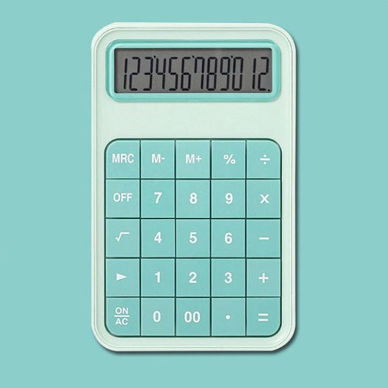 Calculator Office Simple Dedicated Calculator Small Portable Portable Multifunction Large Screen Big Button Calculator: green
