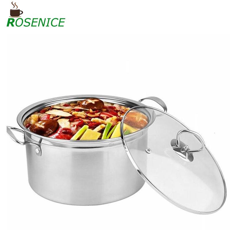 Induction Cooker Gas Cooker Universal Milk Pot Soup Pot Bottom Stainless Steel Anti - Overflow Anti - Stick Pot