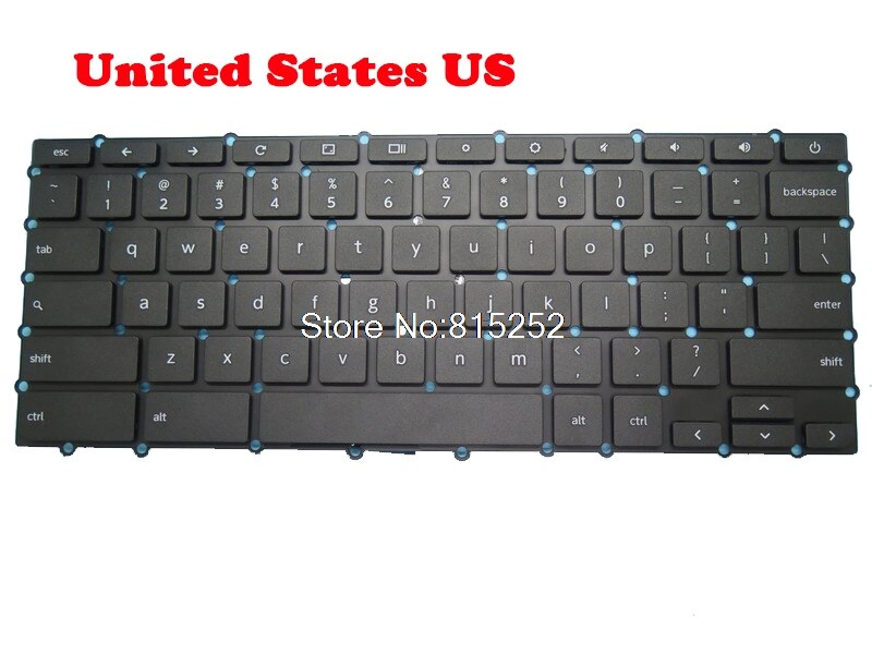 Clavier d'ordinateur portable Pour Haier CHROMEBOOK 11E HR-116E 11 HR-116R WBM14L16PA-732 580000004503 Royaume-Uni ROYAUME-UNI/États-unis US Noir: United States US