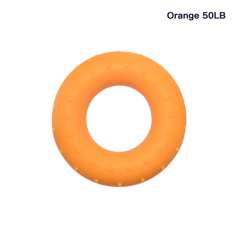 1 pieza de agarre de mano de dedo 20LB-60LB silicona fuerza Trainer Ring Gripper expender dedo entrenamiento Fitness entrenamiento Power Hand Grips: Orange 50LB