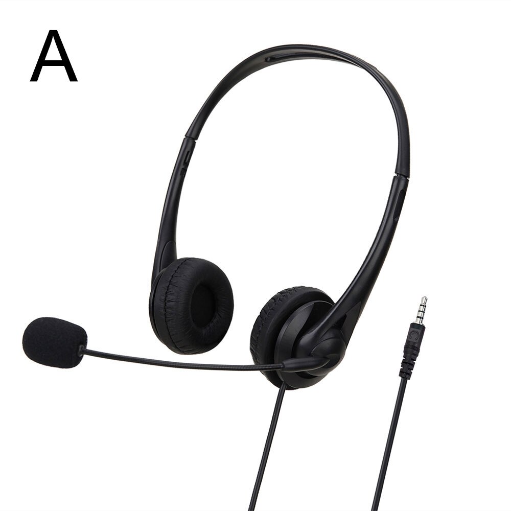 PC Computer Laptop Headphone with Noise Cancelling Microphone Chatting Network Teaching Video Conferencing USB Wired Headset: A-3.5mm