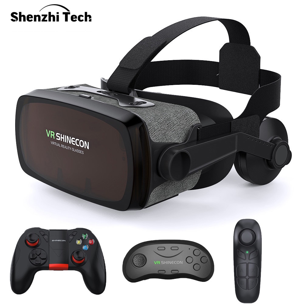 Shinecon 9.0 Casque Vr Headset 3D Bril Vr Virtual Reality Helm Compatibel Met Ios & Android Telefoon