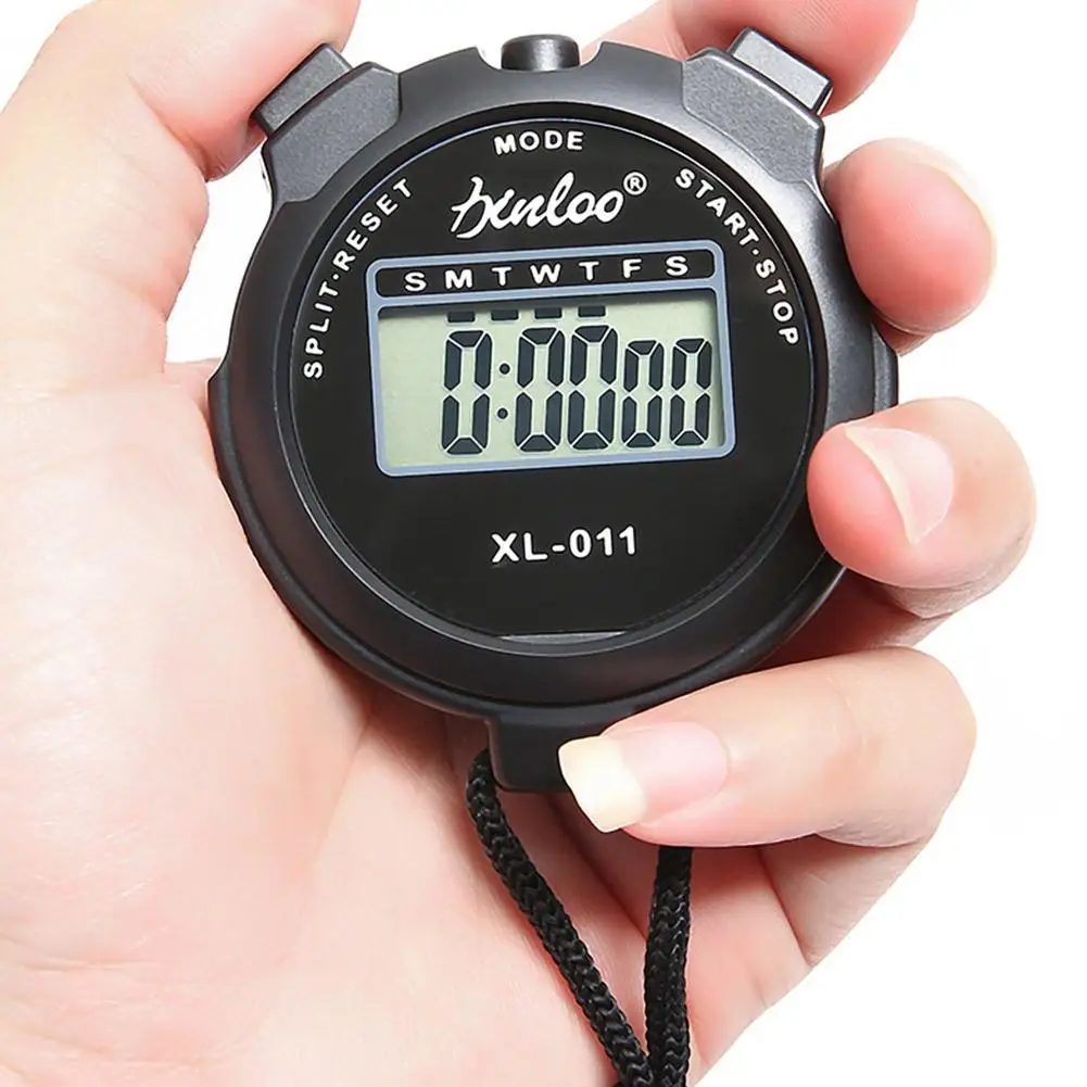 Cronómetro deportivo de mano multifuncional, pantalla Digital, contador de temporizador de Fitness