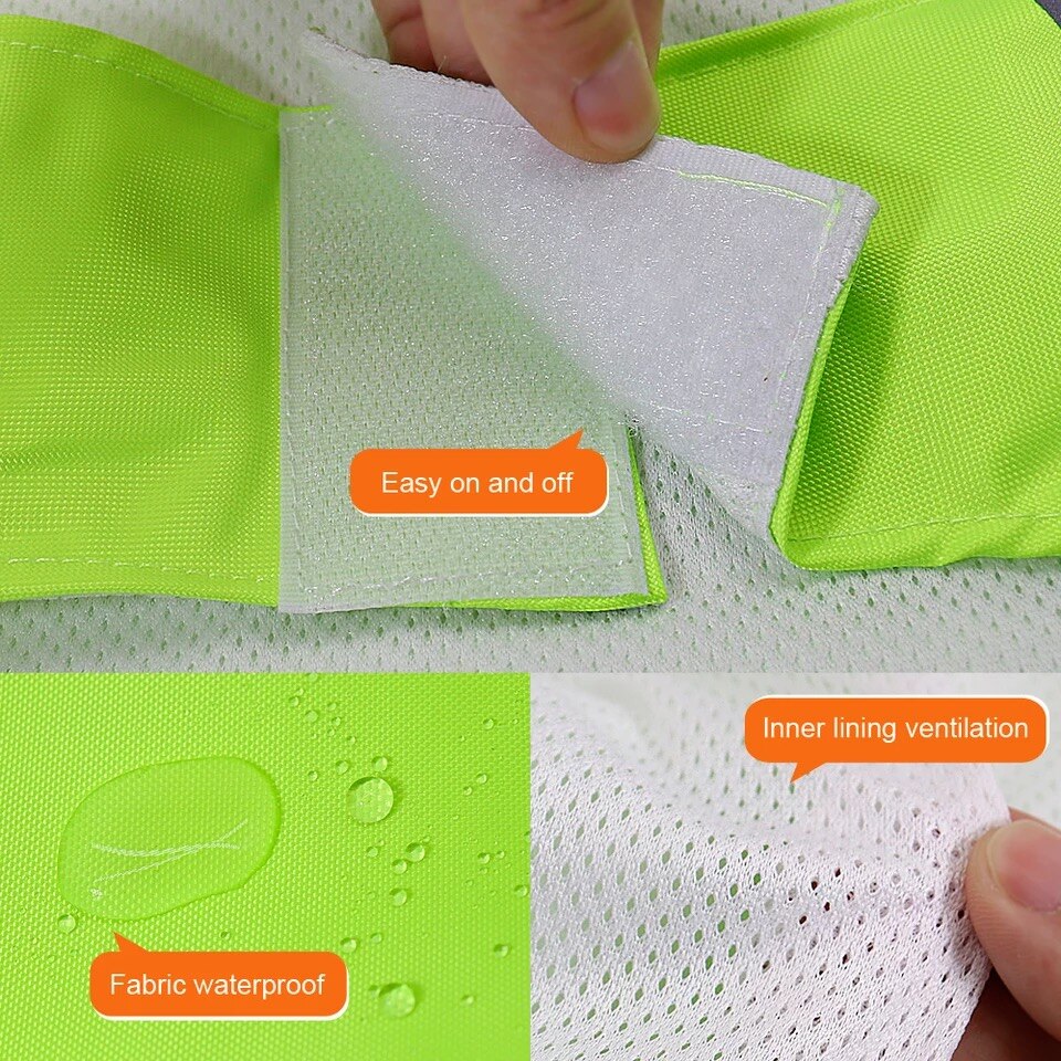 Reflective Dog Vest Clothes High Visibility Small Large Dogs Safety Vests Harness For Outdoor Hiking Walking With Paw