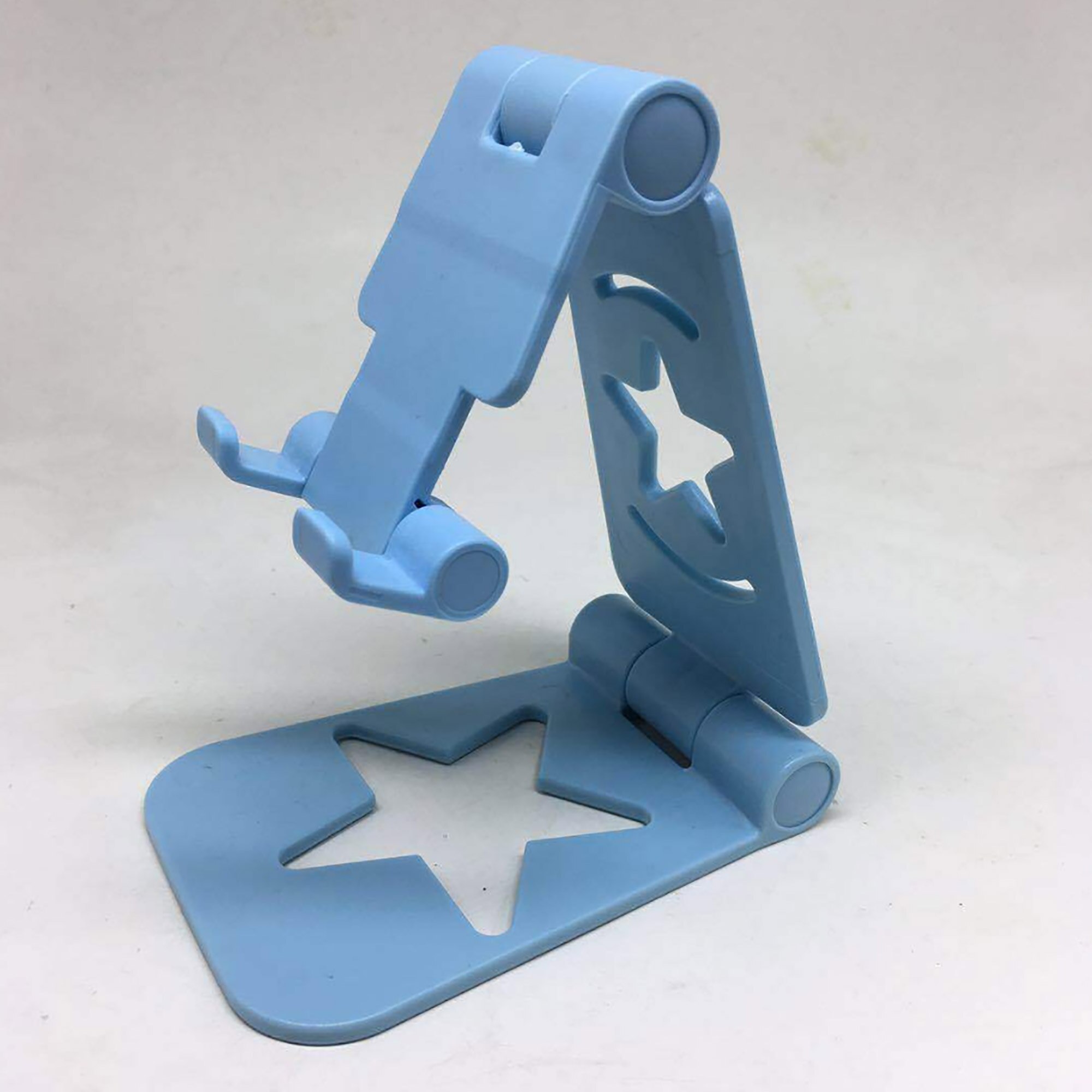 Cute office desk phone stand set compact phone stand Stable sceen holder easy to adjust Very tight unfolds phone stand holder: Blue