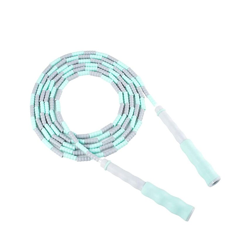 Corda di bambù per bambini esercizio di salto esercizio di esercizio corda di bambù antiscivolo regolabile portatile con manico corda di Yoga dura: 3.6m light green