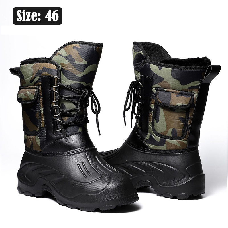Winter Angeln schuhe wasserdicht Angeln Gummi stiefel Nicht-Unterhose Plus samt Waten Halten warme Schnee schuh Fliege angeln draussen produkt: Stil A-46