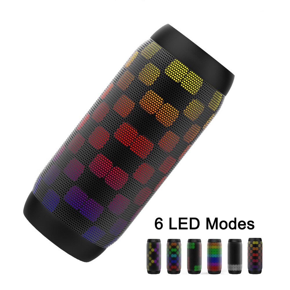 Nfc Portable Speakers Bluetooth Kolom Draadloze Bluetooth Speaker Waterdichte Outdoor Bass Hifi Aux Tf Fm Radio Met Led Licht