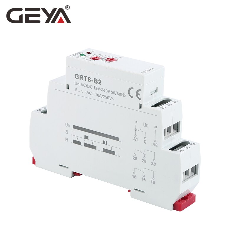 GEYA GRT8-B Delay OFF Timer Relay Electronic Type 16A AC230V OR AC/DC12-240V