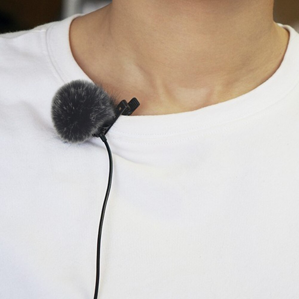 Universal Lavalier Microphone Furry Windscreen Lapel Mic For Windshield Wind Muff