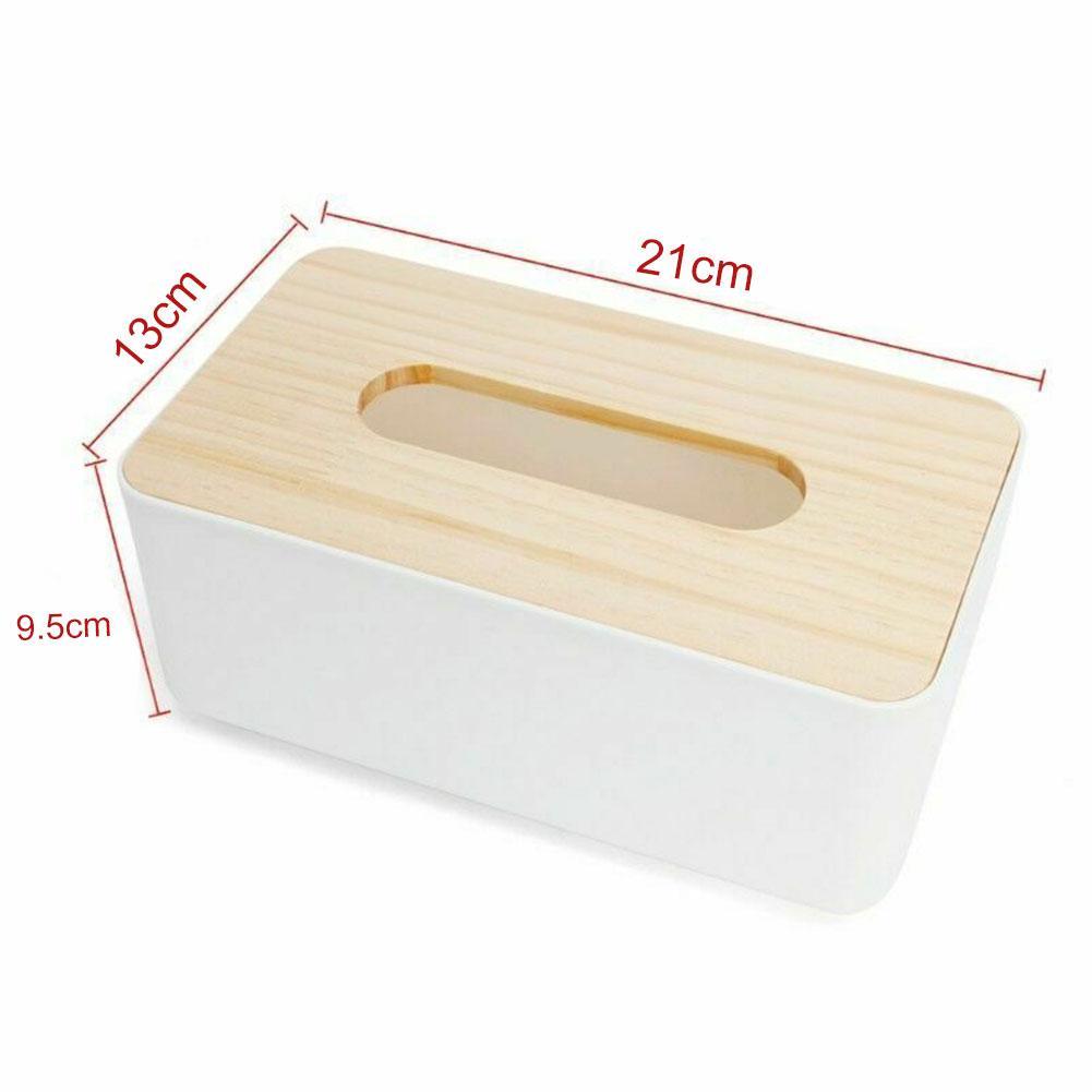 Plastic Tissue Box Modern Wooden Cover Paper with Oak Home Holder Home Tools Organizer Napkins Car Decoration Case Y6F9