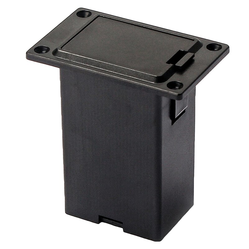 1Pc 9V Batterij Zwarte Houder Case Box Compartiment Cover Gitaar Bas Pickup