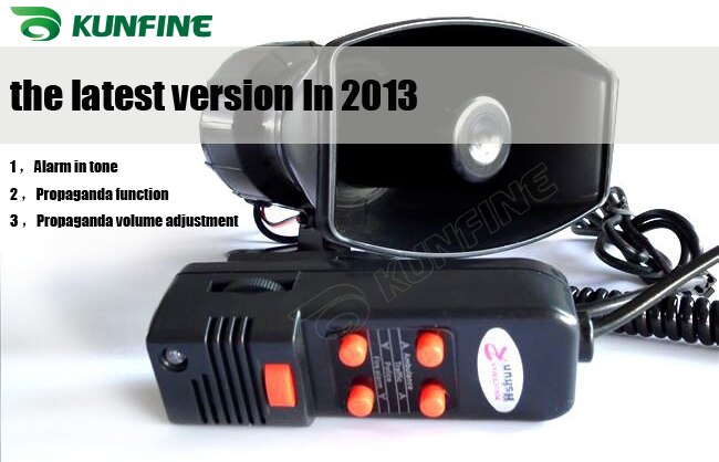 Sirene Luidspreker 12V 100W 125DB Hoorn Megafoon 5 Tone Geluid Noodwaarschuwing Alarm Brandsirene Handheld Microfoon Luidspreker voor Auto Motorfiets